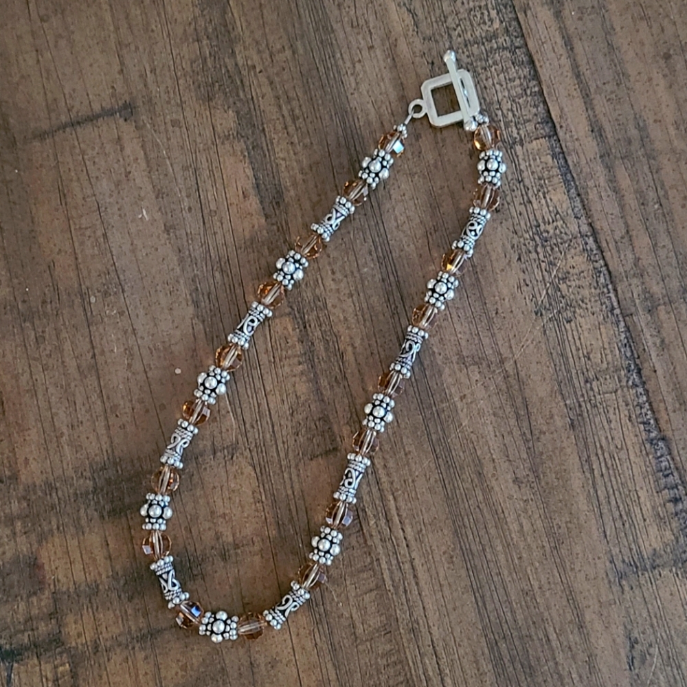 Swarovski and sterling choker